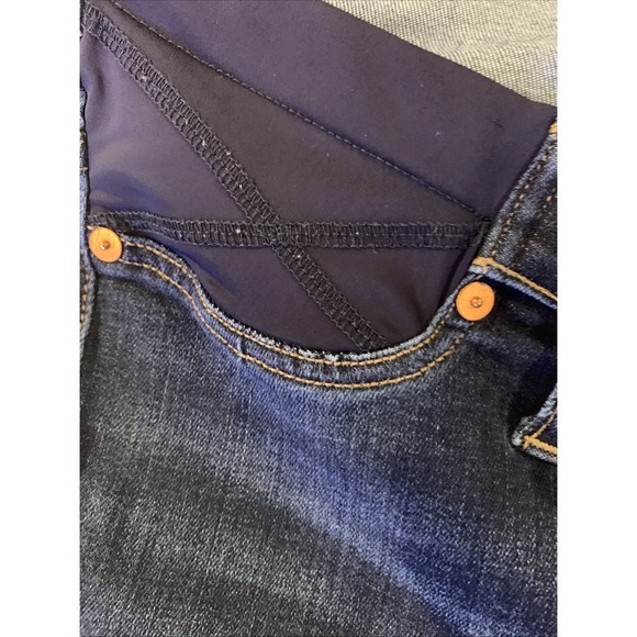 Madewell‎ Maternity Skinny Jeans Womens 30 Blue Low Rise Stretch Dark Wash - Picture 6 of 9